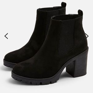 NWOT Topshop Byron Black Unit Boots